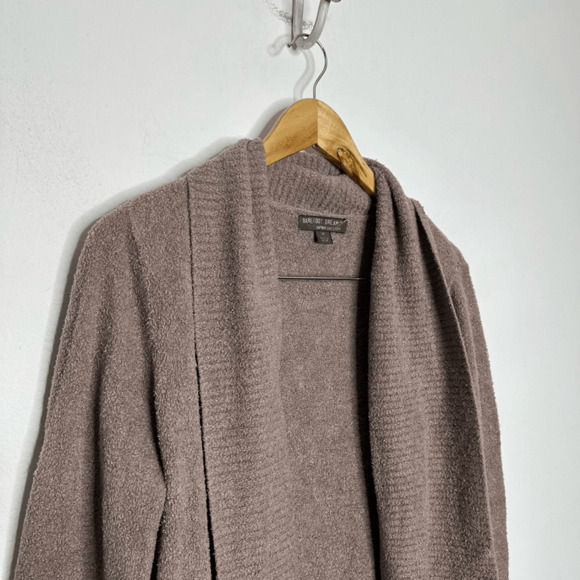 BAREFOOT DREAMS CozyChic Lite Circle Cardi 452 Deep Taupe BEIGE womens M medium - Picture 4 of 10